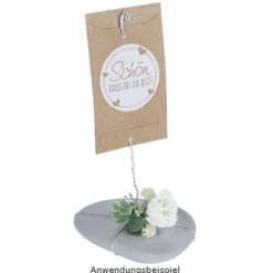 Kraftpapier-Tüten, Schön, dass Du da bist!, 10,6cm x 6,3cm, 200 g/m², weiß bedruckt, 100 Stück