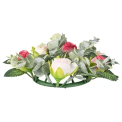 Kranz mit Rosen & Eukalyptus 1, innen: Ø 7,5 cm, außen: Ø 18cm