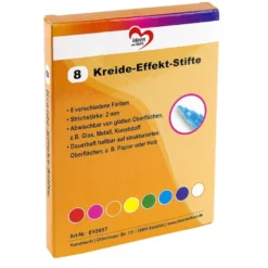 Kreide-Effekt-Stifte, verschiedene Farben, 8 Stück