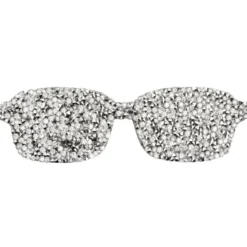 Kristall-Bügelbild, silber, 15 x 4,5 cm, Sonnenbrille