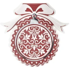 Kristallfolien-Grußkarten, Christbaumkugel, 15 x 16cm, Einleger 5 versch. Farben, Umschläge, 10 Stk