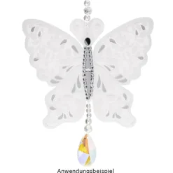 Kristallfolien-Grußkarten, Schmetterling, 13cm x 16cm, Einleger versch. Farben, Umschläge, 10 Stück
