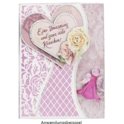 Kristallkunst, Engel, selbstklebend, Kopf: klar, Flügel: klar-irisierend, Kleid: rosa