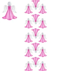 Kristallkunst, Engel, selbstklebend, Kopf: klar, Flügel: klar-irisierend, Kleid: rosa