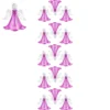 Kristallkunst, Engel, selbstklebend, Kopf: klar, Flügel: klar-irisierend, Kleid: pink