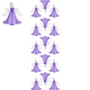 Kristallkunst, Engel, selbstklebend, Kopf: klar, Flügel: klar-irisierend, Kleid:violett