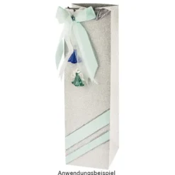 Kristallkunst, Engel, selbstklebend, Kopf: klar, Flügel: klar-irisierend, Kleid: blau