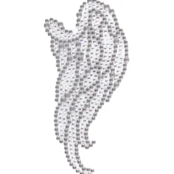 Kristallkunst, Flügel, selbstklebend, 10cm x 30cm, klar irisierend, anthrazit