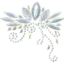 Kristallkunst, Lotus-Ornament, 10cm x 30cm, selbstklebend, klar irisierend