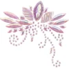 Kristallkunst, Lotus-Ornament, 10cm x 30cm, selbstklebend, rosa irisierend