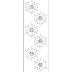 Kristallkunst, Ornament 5, 10cm x 30cm, selbstklebend, klar irisierend, perlmutt