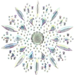 Kristallkunst, Ornament 8, 10cm x 30cm, selbstklebend, klar irisierend
