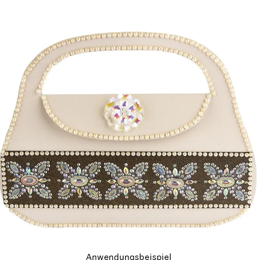 Kristallkunst, Ornament 10, 10cm x 30cm, selbstklebend, klar irisierend