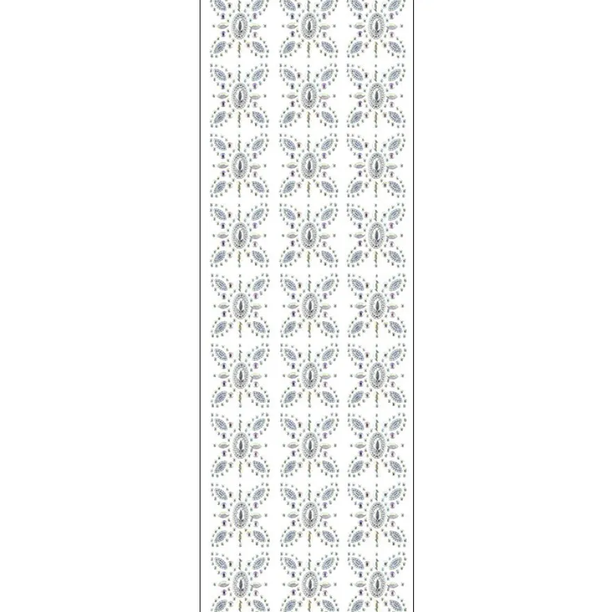 Kristallkunst, Ornament 10, 10cm x 30cm, selbstklebend, klar irisierend