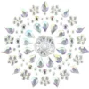 Kristallkunst, Ornament 11, 10cm x 30cm, selbstklebend, klar irisierend