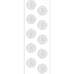 Kristallkunst, Ornament 11, 10cm x 30cm, selbstklebend, klar irisierend