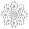 Kristallkunst, Ornament 6, 10cm x 30cm, selbstklebend, klar irisierend
