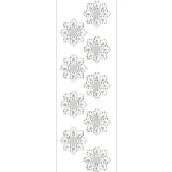 Kristallkunst, Ornament 6, 10cm x 30cm, selbstklebend, klar irisierend