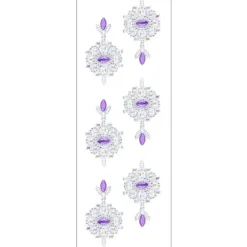 Kristallkunst, Ornament 2, selbstklebend, 10cm x 30cm, klar irisierend, flieder