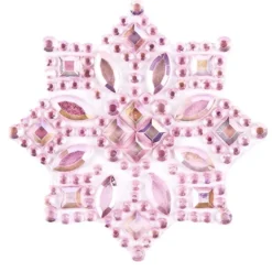 Kristallkunst, Ornament 1, selbstklebend, 10cm x 30cm, hellrosa irisierend