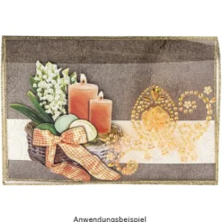 Kristallkunst, Osterei-Ornament, 10cm x 30cm, selbstklebend, lachs irisierend, lachs gefrostet