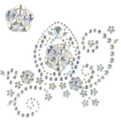 Kristallkunst, Osterei-Ornament, 10cm x 30cm, selbstklebend, klar irisierend