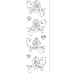 Kristallkunst, Osterei-Ornament, 10cm x 30cm, selbstklebend, klar irisierend