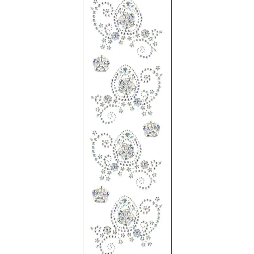Kristallkunst, Osterei-Ornament, 10cm x 30cm, selbstklebend, klar irisierend