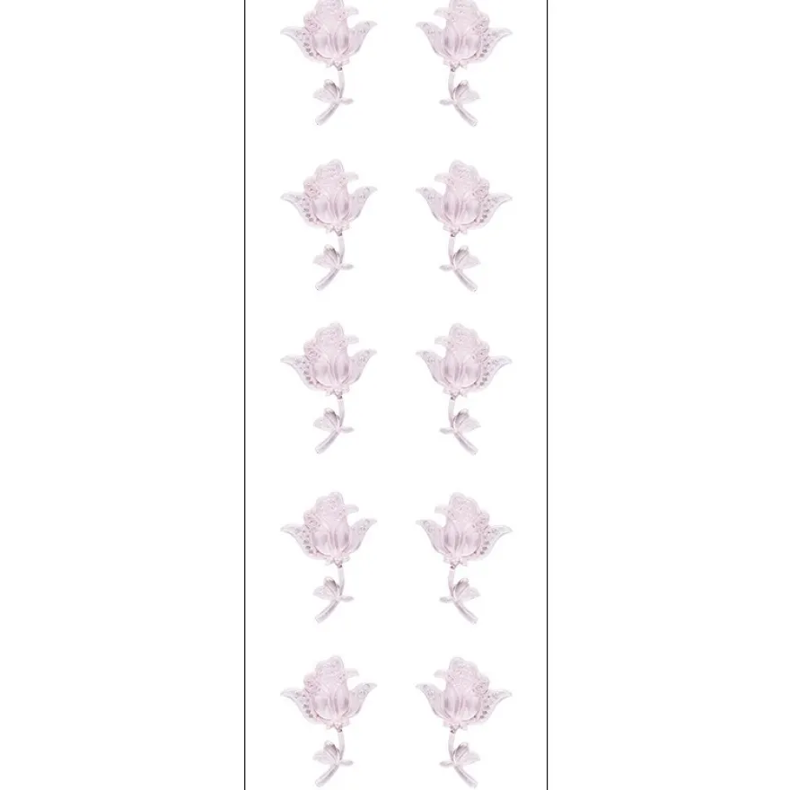 Kristallkunst, Rose, selbstklebend, 10cm x 30cm, hellrosa