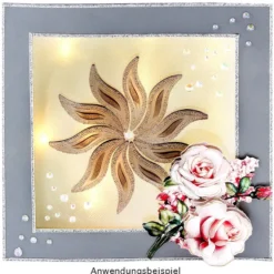 Kristallkunst, Schmuckstein 4, selbstklebend, 10cm x 30cm, anthrazit