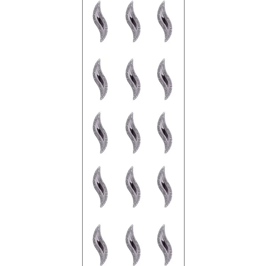 Kristallkunst, Schmuckstein 4, selbstklebend, 10cm x 30cm, anthrazit