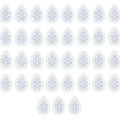 Kristallkunst-Schmucksteine, Tropfen, 3cm x 2cm, klar irisierend, 35 Stück