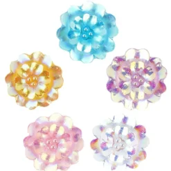 Kristallkunst, Schmuckstein Blüte 2, 10cm x 30cm, selbstklebend, verschiedene Farben, 5 Bogen