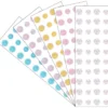 Kristallkunst, Schmuckstein rund 1, 10cm x 30cm, selbstklebend, verschiedene Farben, 5 Bogen