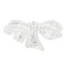 Kristallkunst-Schmucksteine, Schleife, 4,5cm x 4,5cm, transparent, irisierend, weiß, 7 Stück