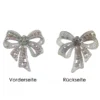 Kristallkunst-Schmucksteine, Schleife, 4,5cm x 4,5cm, transparent, irisierend, multicolor, 7 Stück