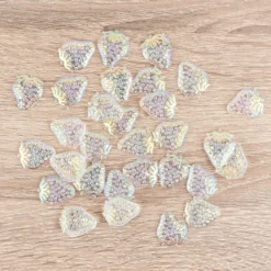Kristallkunst-Schmucksteine, Erdbeere, 1,7cm x 2,1cm, transparent, klar, irisierend, 30 Stück