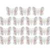 Kristallkunst-Schmucksteine, Schmetterling 1, 2,4cm x 3,2cm, transparent, klar, irisierend, 15 Stück