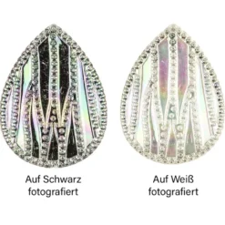 Kristallkunst-Schmucksteine, Tropfen 4, 3cm x 2cm, klar irisierend, 35 Stück