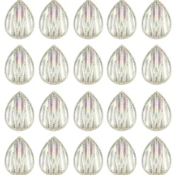 Kristallkunst-Schmucksteine, Tropfen 4, 4cm x 3cm, klar irisierend, 20 Stück