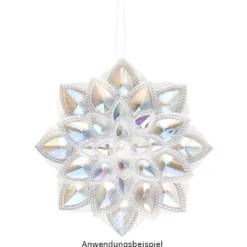 Kristallkunst-Schmucksteine, Tropfen 3, 4cm x 3cm, klar irisierend, 20 Stück