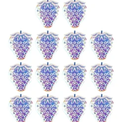 Kristallkunst-Schmucksteine, Erdbeere, 2,8cm x 3,3cm, transparent, klar, irisierend, 14 Stück