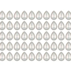 Kristallkunst-Schmucksteine, Tropfen 3, 2,5cm x 1,8cm, klar irisierend, 50 Stück