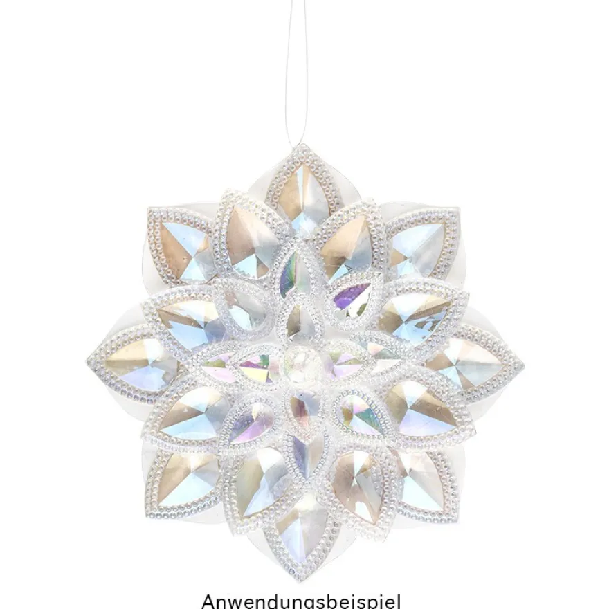 Kristallkunst-Schmucksteine, Tropfen 3, 2,5cm x 1,8cm, klar irisierend, 50 Stück