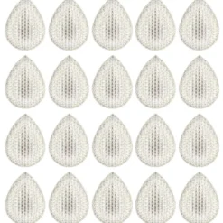 Kristallkunst-Schmucksteine, Tropfen 2, 4cm x 3cm, klar irisierend, 20 Stück