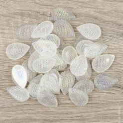 Kristallkunst-Schmucksteine, Tropfen 2, 3cm x 2cm, klar irisierend, 35 Stück