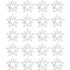 Kristallkunst-Schmucksteine, Stern, Ø 3,8cm, transparent, klar, irisierend, 20 Stück