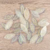 Kristallkunst-Schmucksteine, Navette, 3,9cm x 1,8cm, transparent, klar, irisierend, 28 Stück