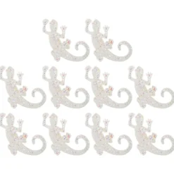 Kristallkunst-Schmucksteine, Gecko 2, 3,5cm x 5cm, transparent, klar, irisierend, 10 Stück