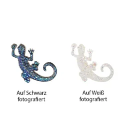 Kristallkunst-Schmucksteine, Gecko 2, 3,5cm x 5cm, transparent, klar, irisierend, 10 Stück